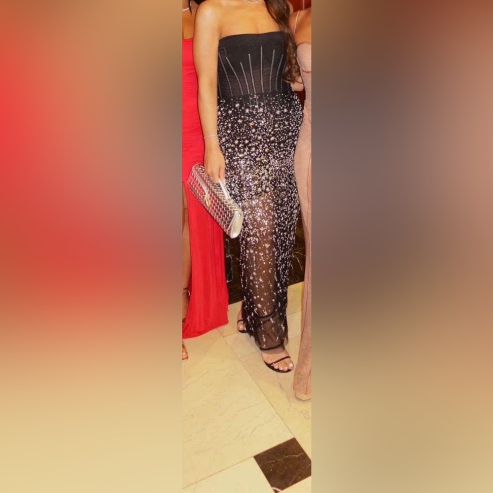 Crystal-Covered Fabulous
Black Maxi Dress - Picture 2 of 3